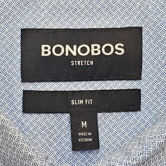 Bonobos Short Sleeve Stretch Slim Fit Button Down M - Picture 3 of 6